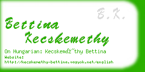 bettina kecskemethy business card